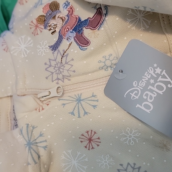 Disney Store Minnie Mouse Holiday Zip Up Hoodie Baby Size 9-12M NWT - Picture 3 of 4